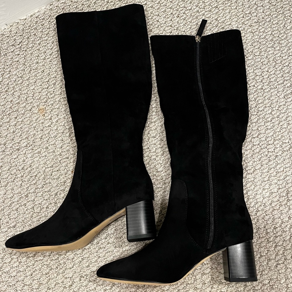 NIB - Jcrew Sueded knee-high heeled boots